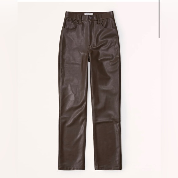 Vegan Leather 90’s Straight Pant - Picture 1 of 5